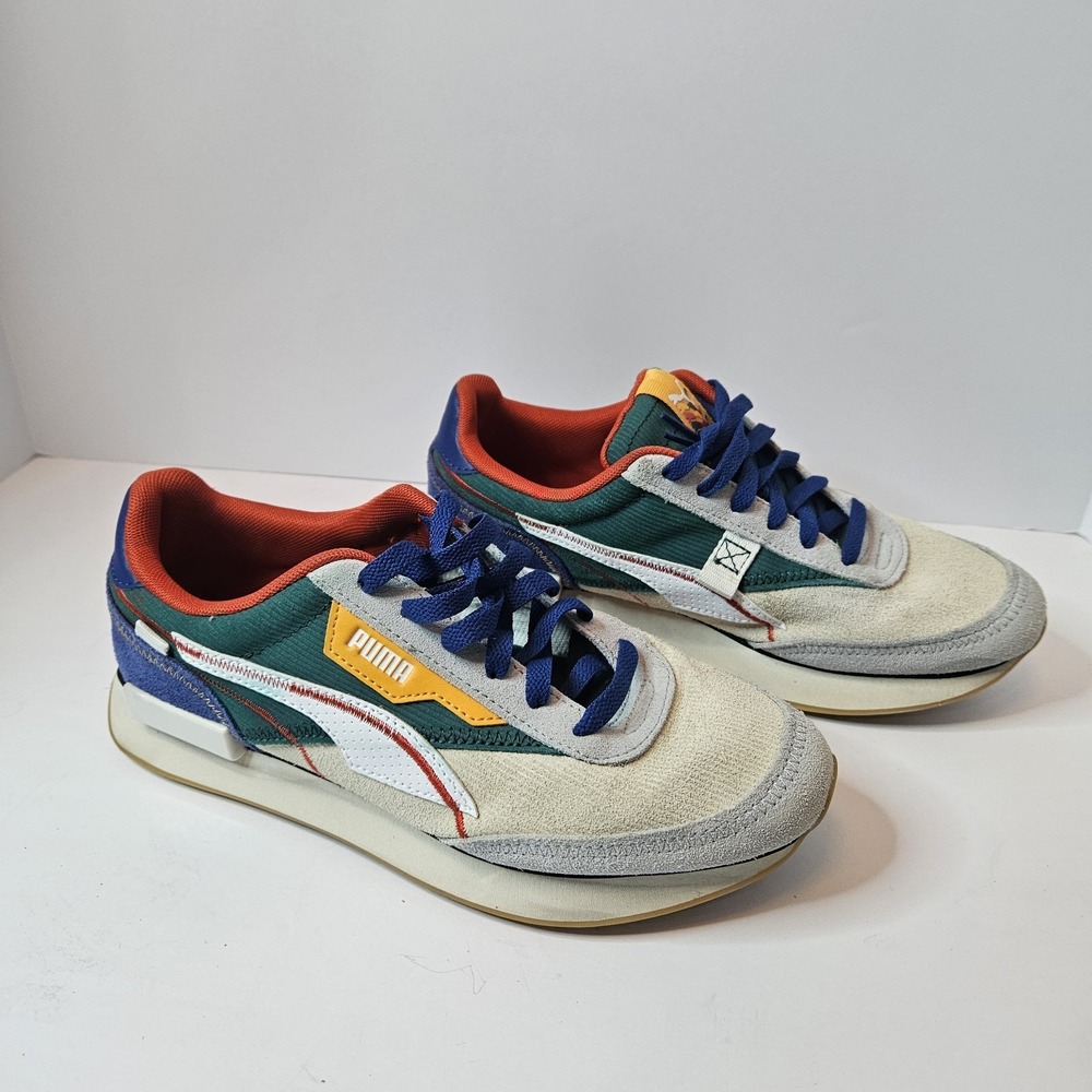 PUMA Future Rider Nh Blue Lace Up Mens Sz 8 Multi Sneakers Casual Shoes 38997601